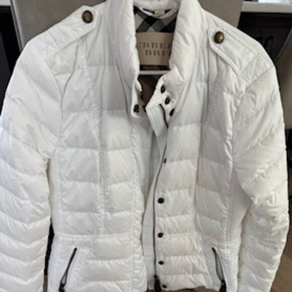BURBERRY BRIT DALESBURY White Quilted Down Puffer Jacket size XL - Picture 1 of 7